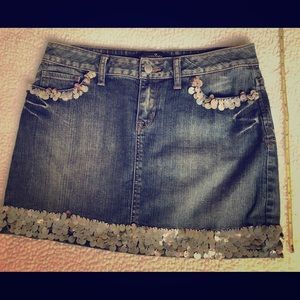 Denim mini skirt